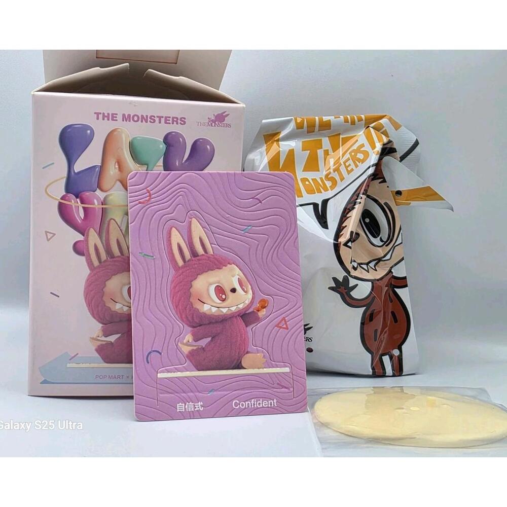 PopMart Labubu The Monsters Lazy Yoga Series - Open box  Confident Sealed Bag